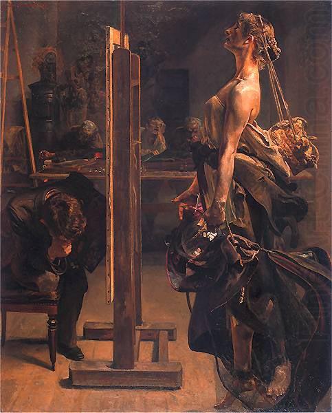 Jacek Malczewski Painter's inspiration. china oil painting image